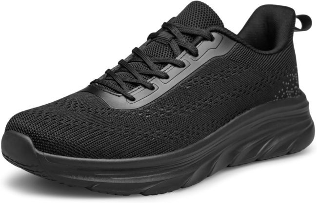 AFB Mens Walking Shoes Slip On Running Shoes Non Slip Lightweight Lace-Ups Mesh Gym Tennis Sneakers