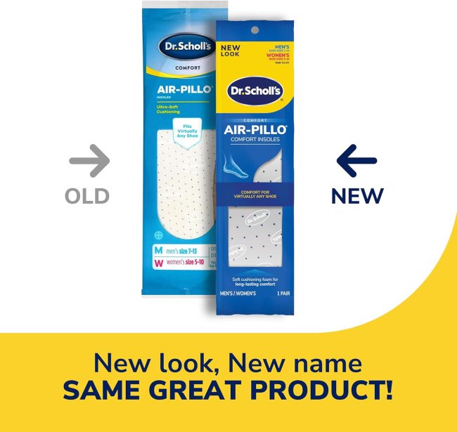 Dr. Scholls AIR-PILLO Insoles // Ultra-Soft Cushioning and Lasting Comfort with Two Layers of Foam that Fit in Any Shoe - One pair