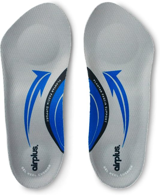 Airplus Plantar Fasciitis Orthotic Shoe Insole for Extra Cushioning and Pain Relief for Men and Women
