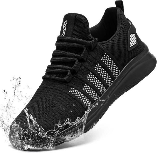 FLOWING PLUME Waterproof Shoes for Men Rain Walking Running Tennis Sneaker Water Resistant Lightweight Shoes