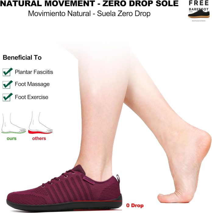 geweo minimalist barefoot shoes unisex zero drop sole wide toe box more flexible comfort natural movement foot shaped up 4