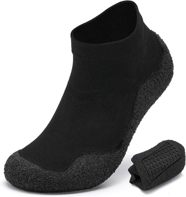 LUSWIN Mens Womens Barefoot Sock Shoes Minimalist Zero Drop Walking Shoes Comfortable Lightweight Ultra Portable Non Slip Multi-Purpose Fitness Workout Yoga Shoes