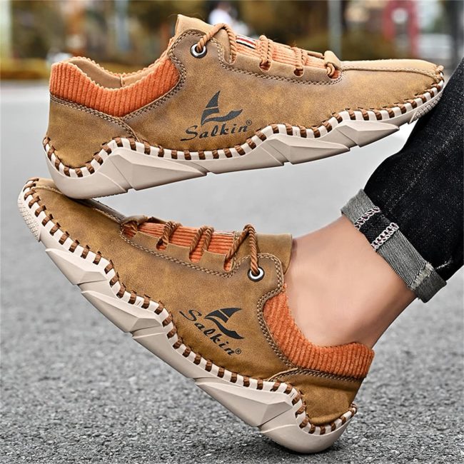 Mens Casual Shoes Fashion Sneakers Leather Oxfords Work Shoe Sneaker for Men