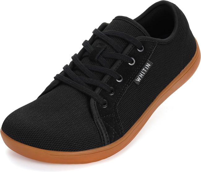 WHITIN Mens Wide Minimalist Barefoot Sneakers | Zero Drop Sole | Optimal Relaxation